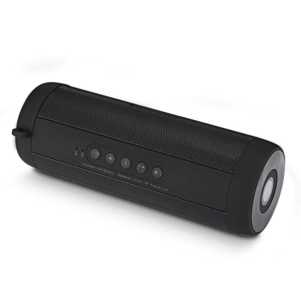 T2 IPX5 Waterproof Outdoor Mini Wireless Bluetooth Speaker with Flashlight for Bicycle - Black